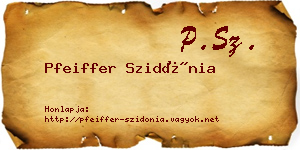 Pfeiffer Szidónia névjegykártya